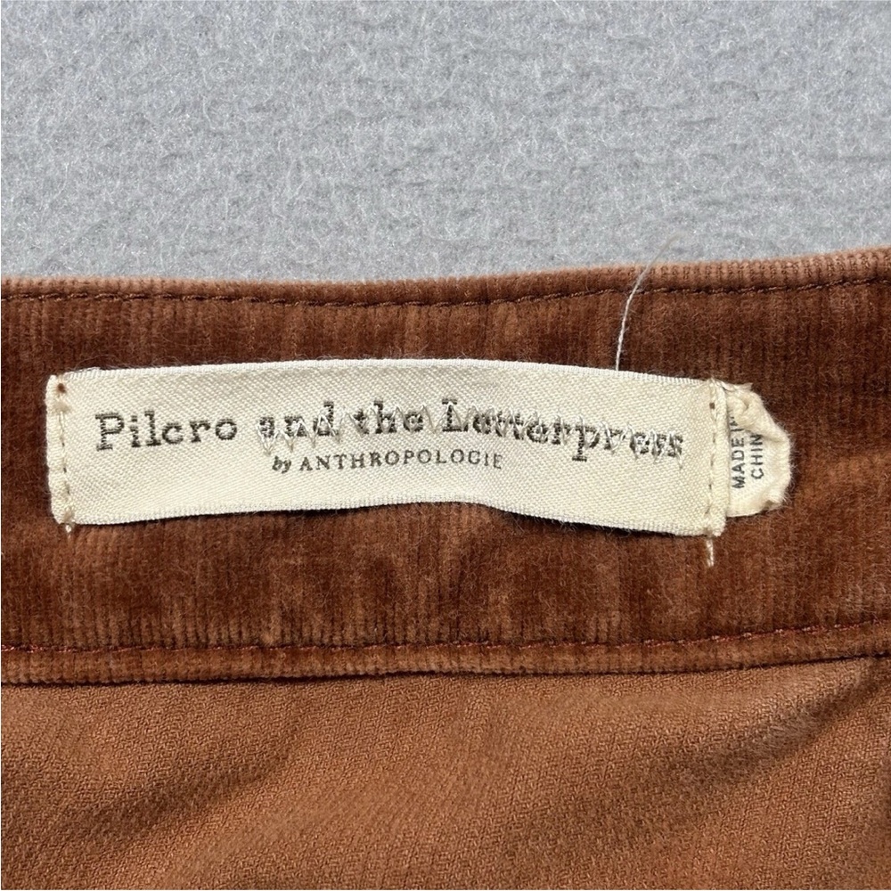 Pilcro By Anthropologie Pants Women’s 31 Brown Corduroy High Rise Skinny Preppy - Picture 5 of 12
